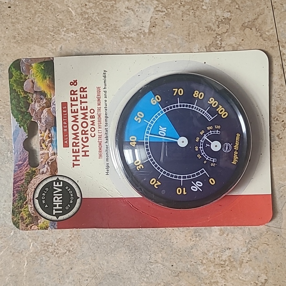 Thrive reptile Thermometer and hygrometer combo meter NWT